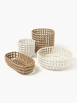 Cesta artesanal de cerámica Nalan, 21 cm