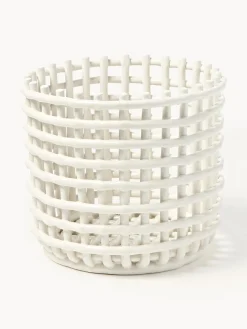 Cesta artesanal de cerámica Nalan, 21 cm