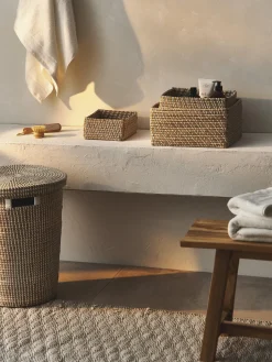 Cesta de jacinto de agua con tapadera Aleya