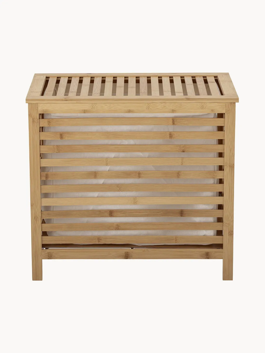 Cesta de lavandería de bambú con bolsa de tela Aden