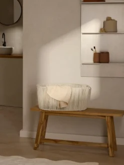 Cesta de ropa artesanal de cuerda Gabe