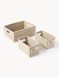 Cestas de almacenamiento de junco marino Aleya, 3 uds.