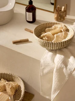 Cestas de almacenamiento redondas de junco marino Aleya, 2 uds.