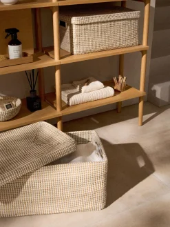 Cestas de almacenamiento de junco marino con tapa Aleya, 2 uds.