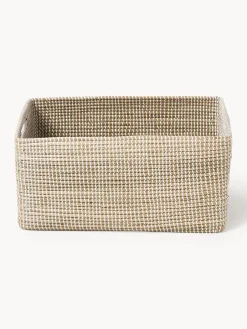 Cestas de almacenamiento de junco marino con tapa Aleya, 2 uds.