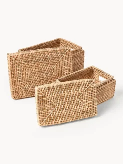 Cestas de almacenamiento con tapa Lurdes, 2 uds.