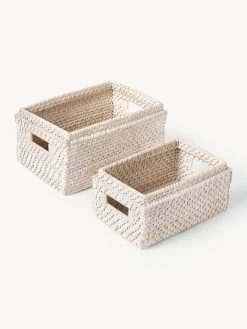 Cestas de almacenamiento con tapa Lurdes, 2 uds.