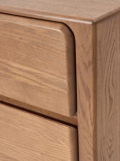 Cómoda artesanal de madera de roble Chandler