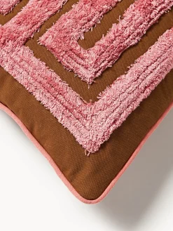 Cojín artesanal con mechones decorativos Cleo