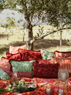 Cojín artesanal para exterior Yoko