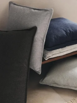 Cojín grande en tejido bouclé Lennon, 70 x 70 cm