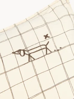 Cojín infantil de lino bordado L1N0