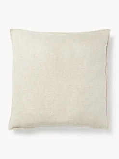 Cojín sofá grande de mezcla de lino Lennon, 70 x 70 cm