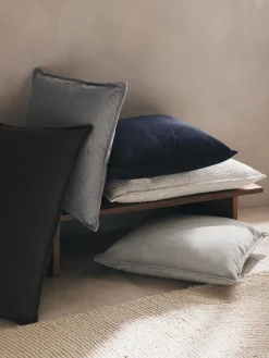 Cojín sofá grande en tejido bouclé Lennon, 60 x 60 cm