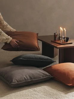 Cojín sofá grande en tejido bouclé Lennon, 60 x 60 cm