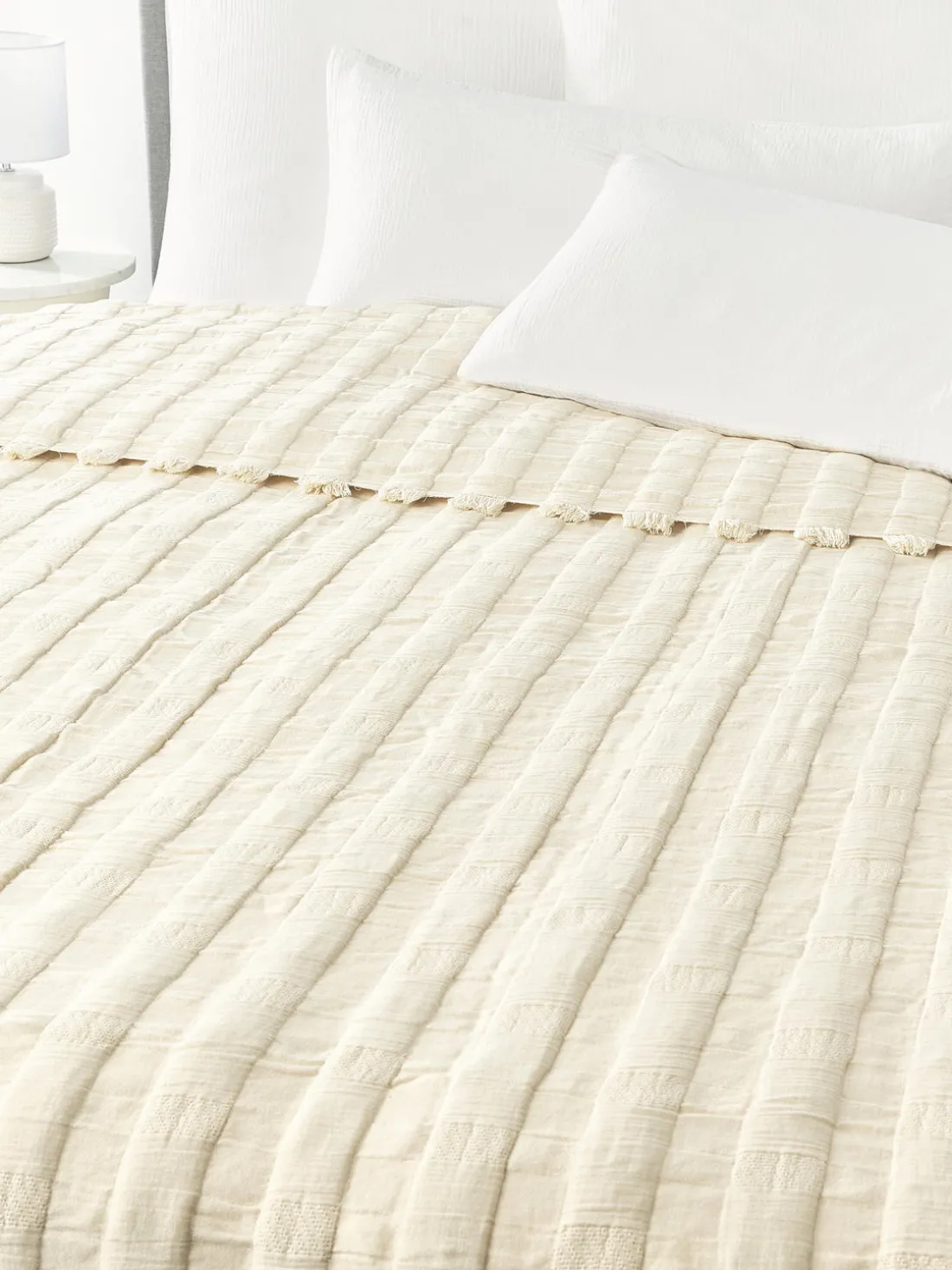 Colcha de muselina con flecos Bethany