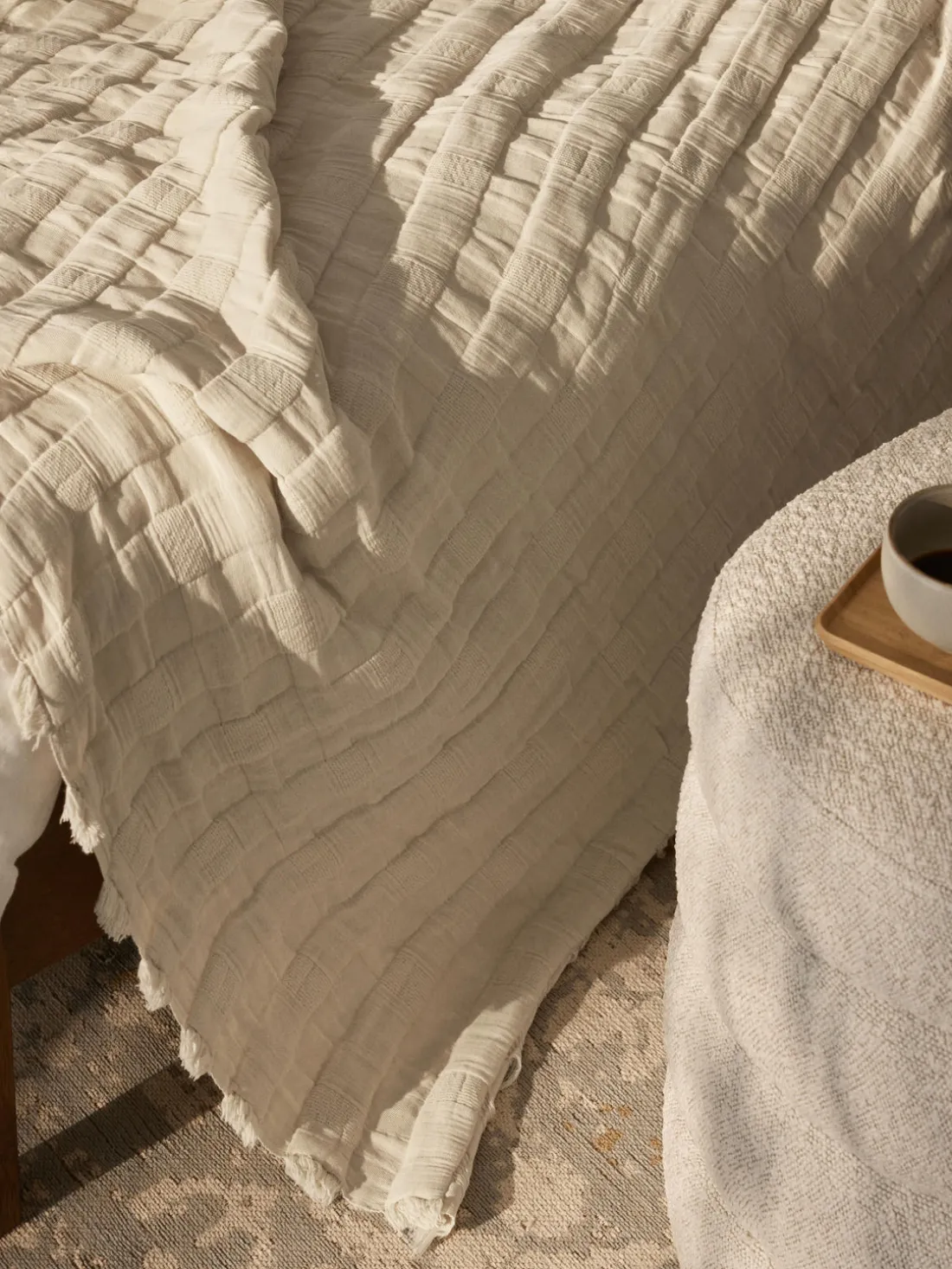 Colcha de muselina con flecos Bethany