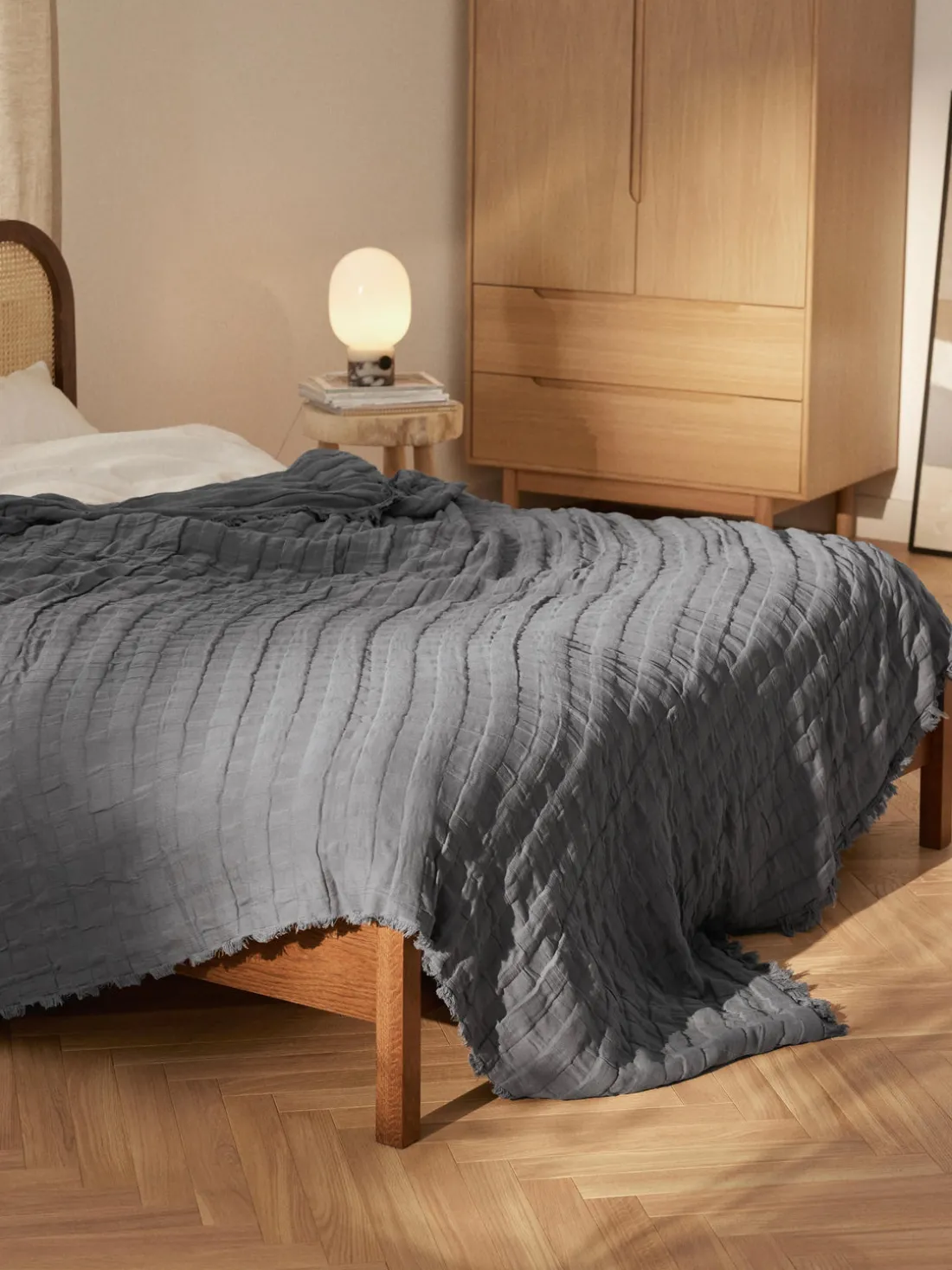 Colcha de muselina con flecos Bethany