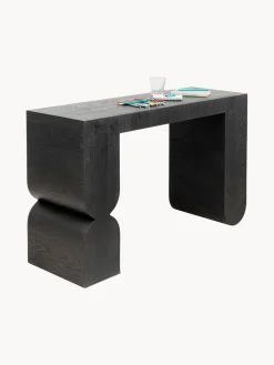 Consola artesanal de madera Curve