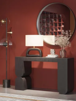 Consola artesanal de madera Curve