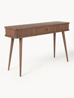 Consola de madera con puertas enrollables y frente acanalado Barbier