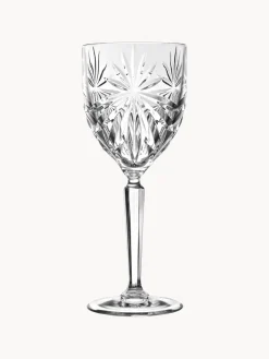 Copas de vino blanco de cristal con relieve Oasis, 6 uds.