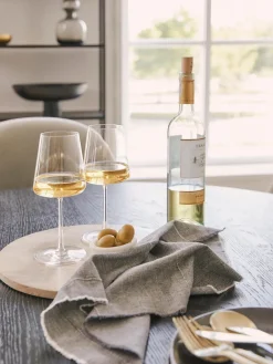 Copas de vino blanco de cristal en forma de cono Power, 6 uds.