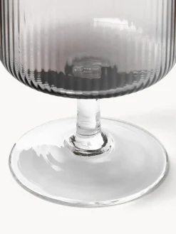 Copas de vino sopladas con relieves Ripple, 2 uds.