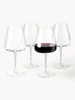 Copas de vino tinto sopladas Ellery, 4 uds.
