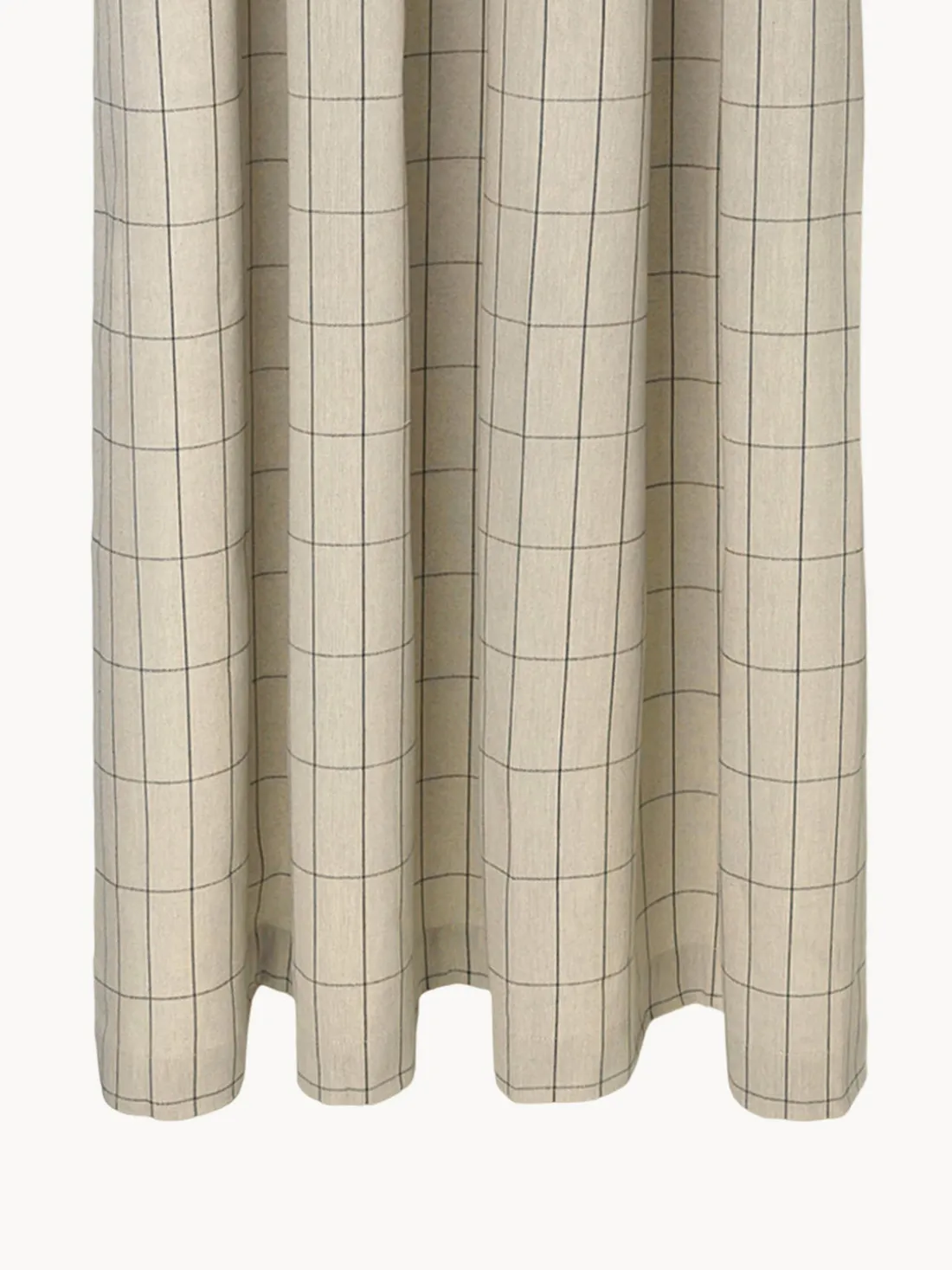 Cortina de baño de algodón ecológico repelente al agua Chambray