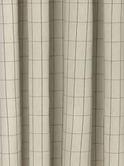 Cortina de baño de algodón ecológico repelente al agua Chambray