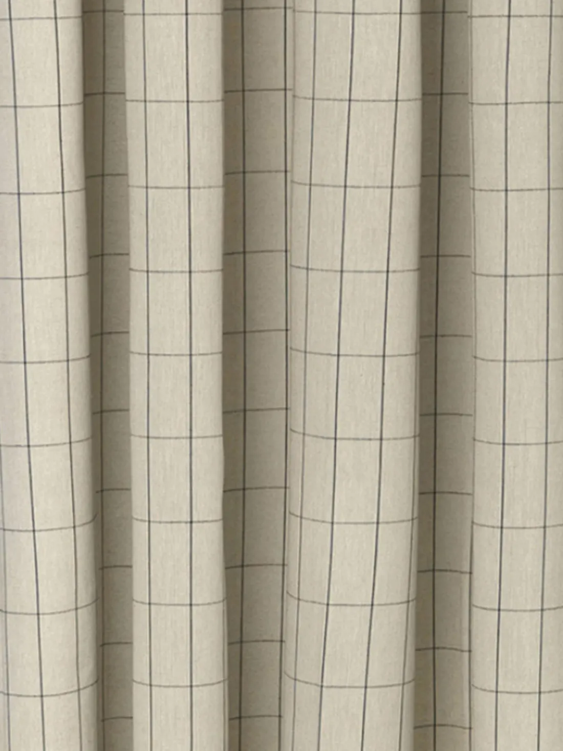 Cortina de baño de algodón ecológico repelente al agua Chambray