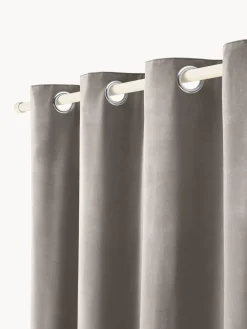 Cortinas de terciopelo oscuras con ojales Rush, 2 uds.