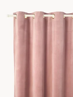 Cortinas de terciopelo oscuras con ojales Rush, 2 uds.
