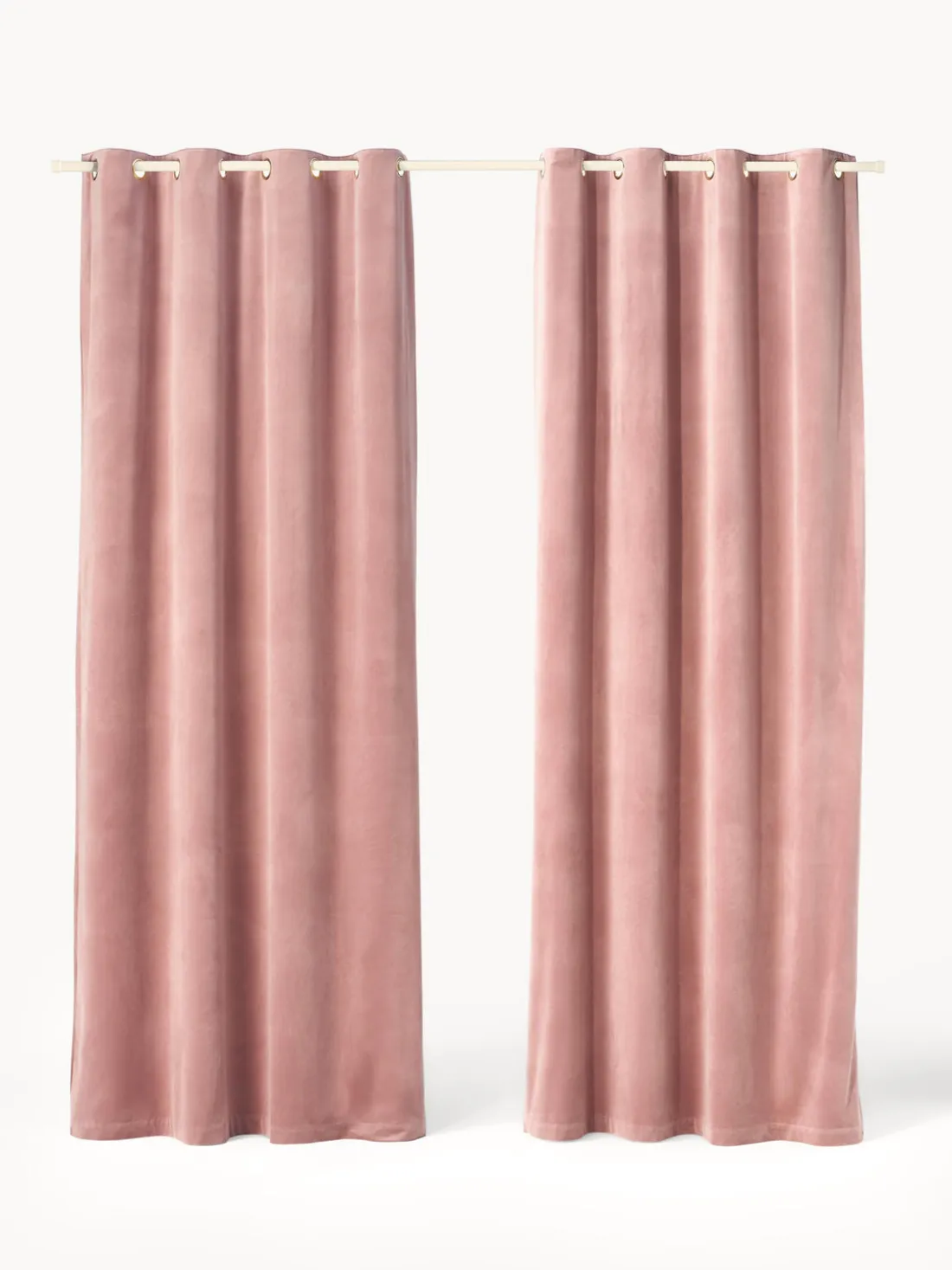 Cortinas de terciopelo oscuras con ojales Rush, 2 uds.