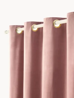 Cortinas de terciopelo oscuras con ojales Rush, 2 uds.