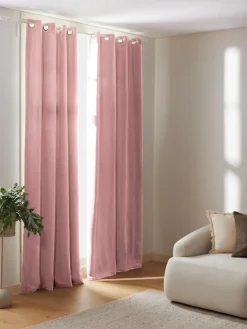 Cortinas de terciopelo oscuras con ojales Rush, 2 uds.