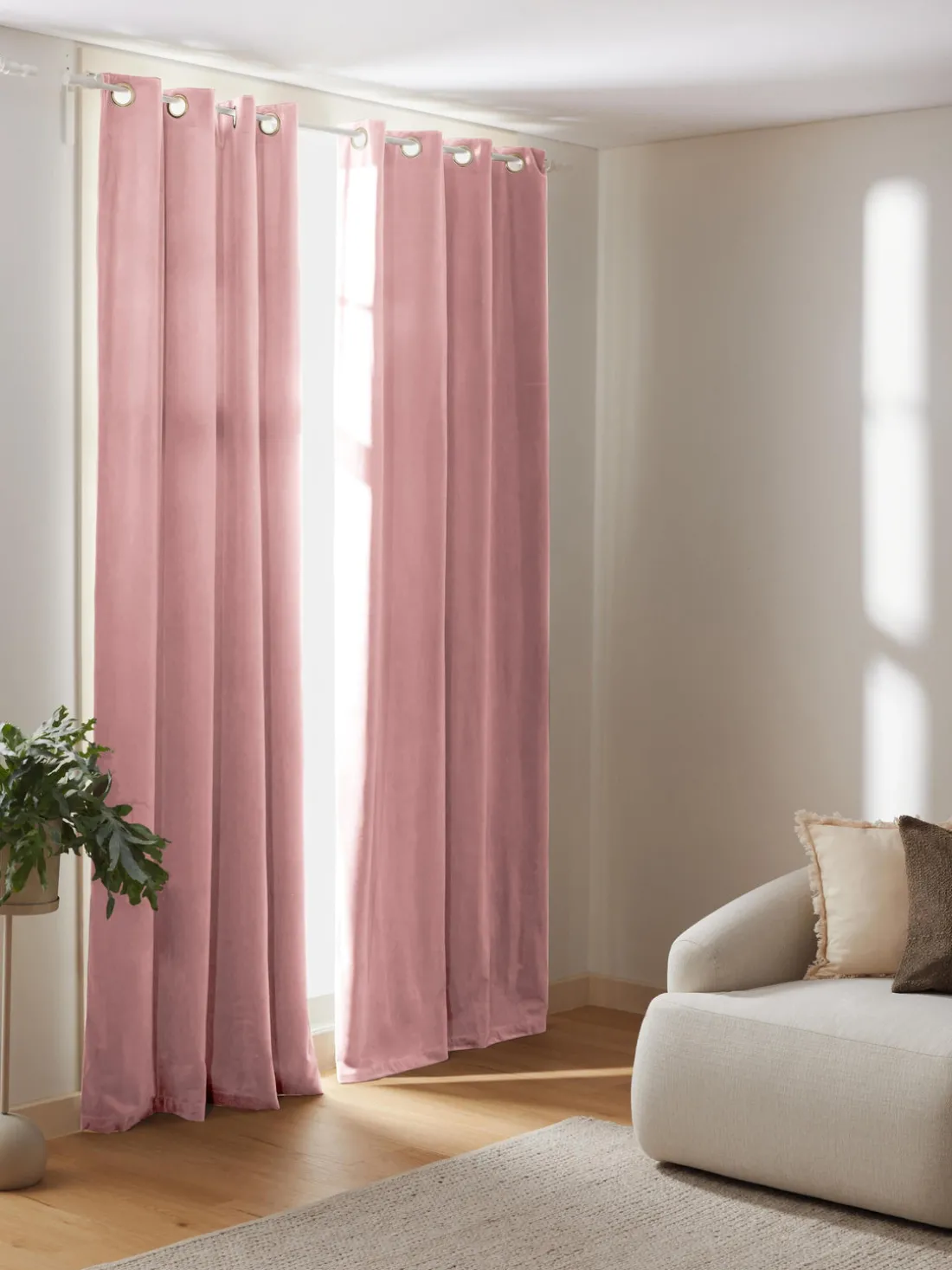 Cortinas de terciopelo oscuras con ojales Rush, 2 uds.