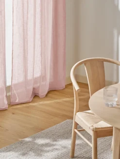 Cortinas semitransparente con cinta de lazo Gardine Ibiza, 2 uds.