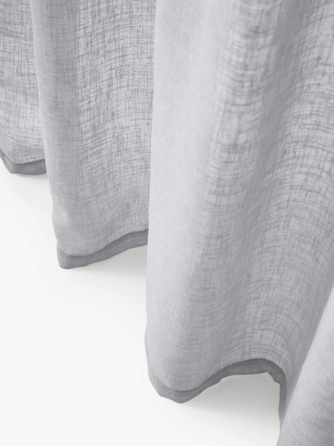 Cortinas semitransparente con cinta de lazo Gardine Ibiza, 2 uds.