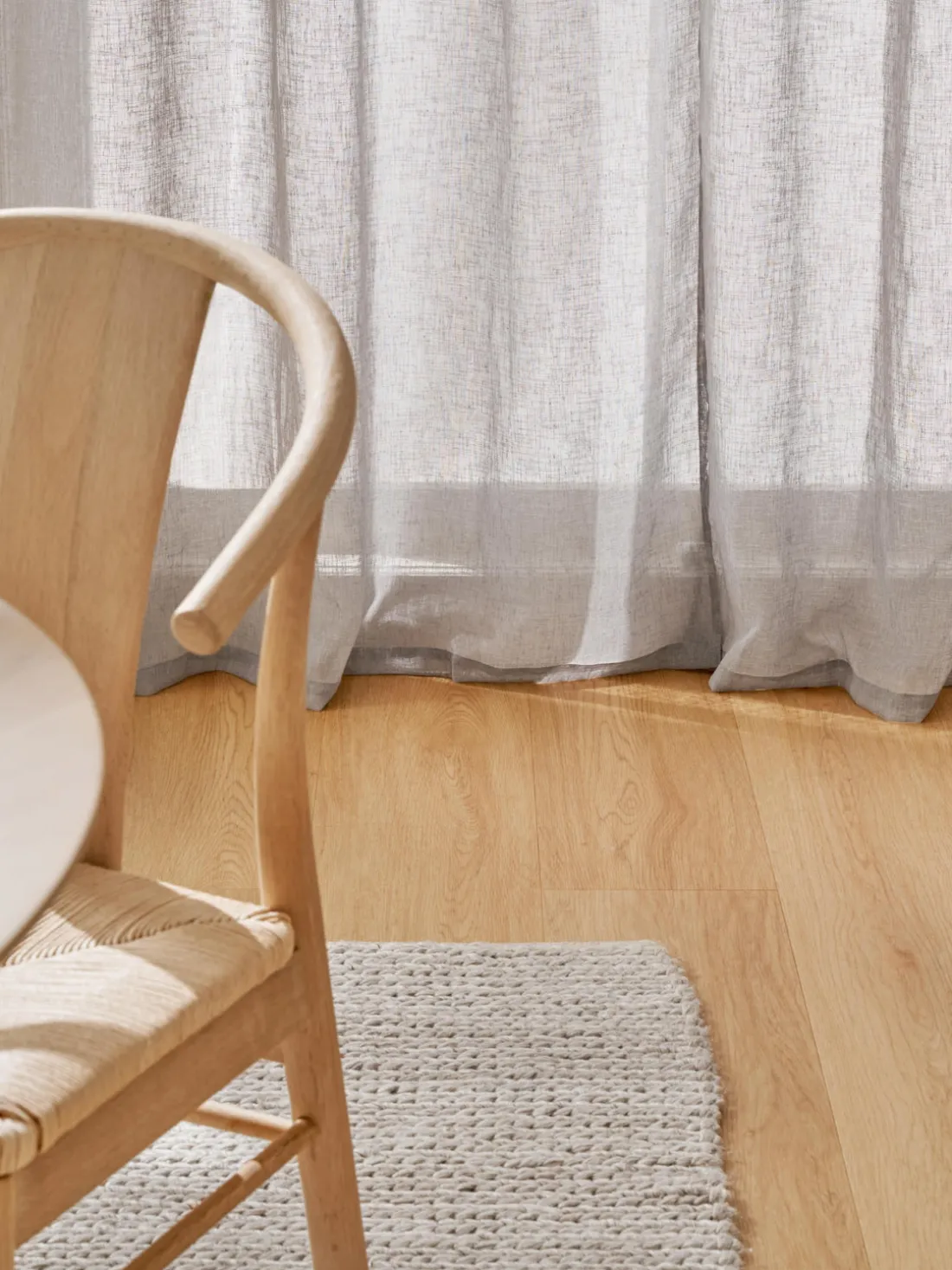 Cortinas semitransparente con cinta de lazo Gardine Ibiza, 2 uds.