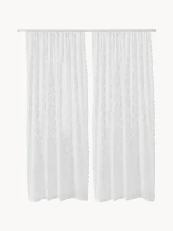 Cortinas transparentes con dobladillo Lacina, 2 uds.