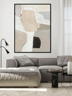 Cuadro en lienzo pintado a mano Accurate, marco de madera