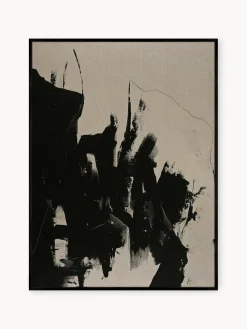 Cuadro en lienzo pintado a mano Without, marco de madera