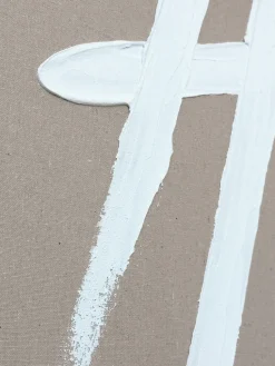 Cuadro en lienzo pintado a mano Cross, marco de madera