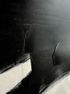 Cuadro en lienzo pintado a mano con marco de madera Omaggio A Kline