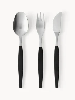 Cubertería cepillada mate Focus de Luxe, 4 comensales (12 pzas.)