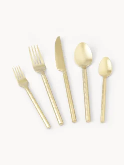 Cubertería pulida con look martillado Miles, 4 comensales (20 pzas.)