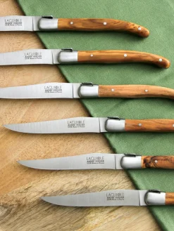 Cuchillos artesanales satinados Essentiel, 6 uds.