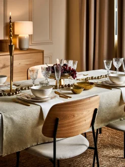 Cuenco de porcelana con borde irregular dorado Edge